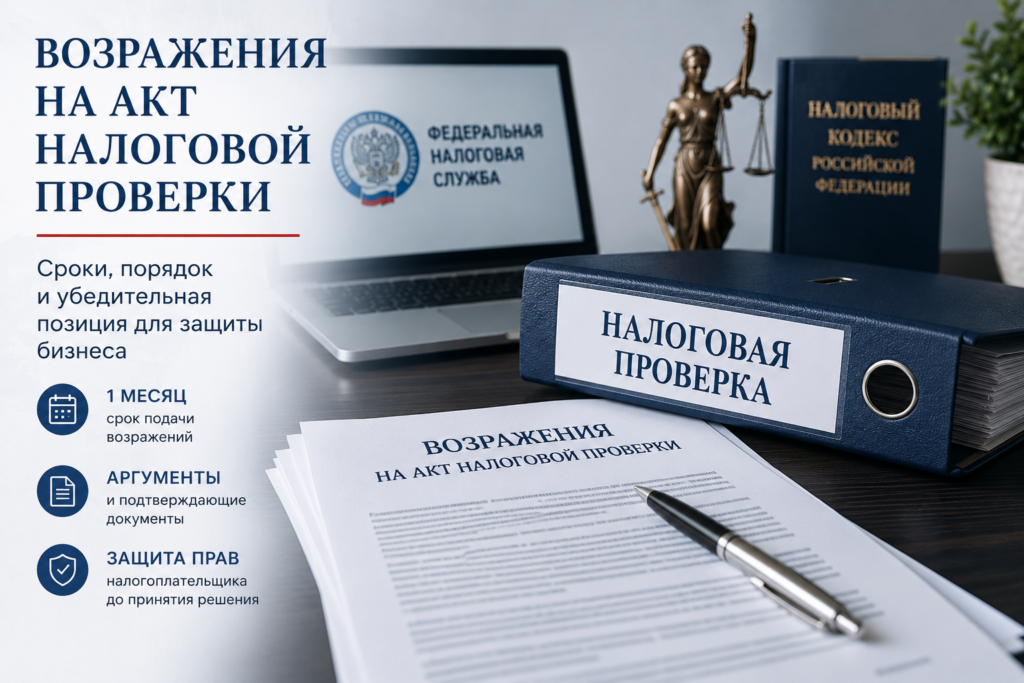 Возражения на акт налоговой проверки и подготовка позиции в ИФНС